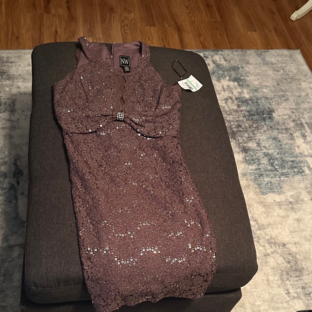 Night Way Collections Lavender Sequin Dress